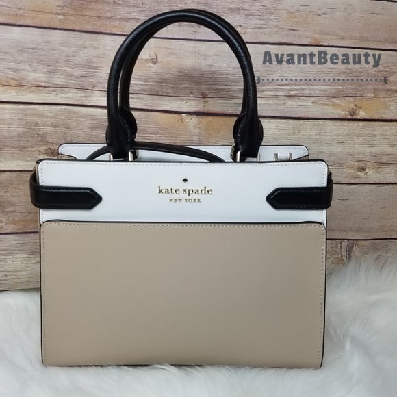 Kate Spade Staci Medium Satchel Warm Beige NWT - Picture 3 of 12